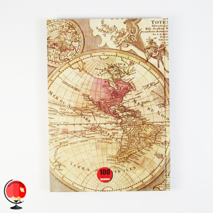 دفتر مشق 100 برگ طرح نقشه جلد سخت آپادانا