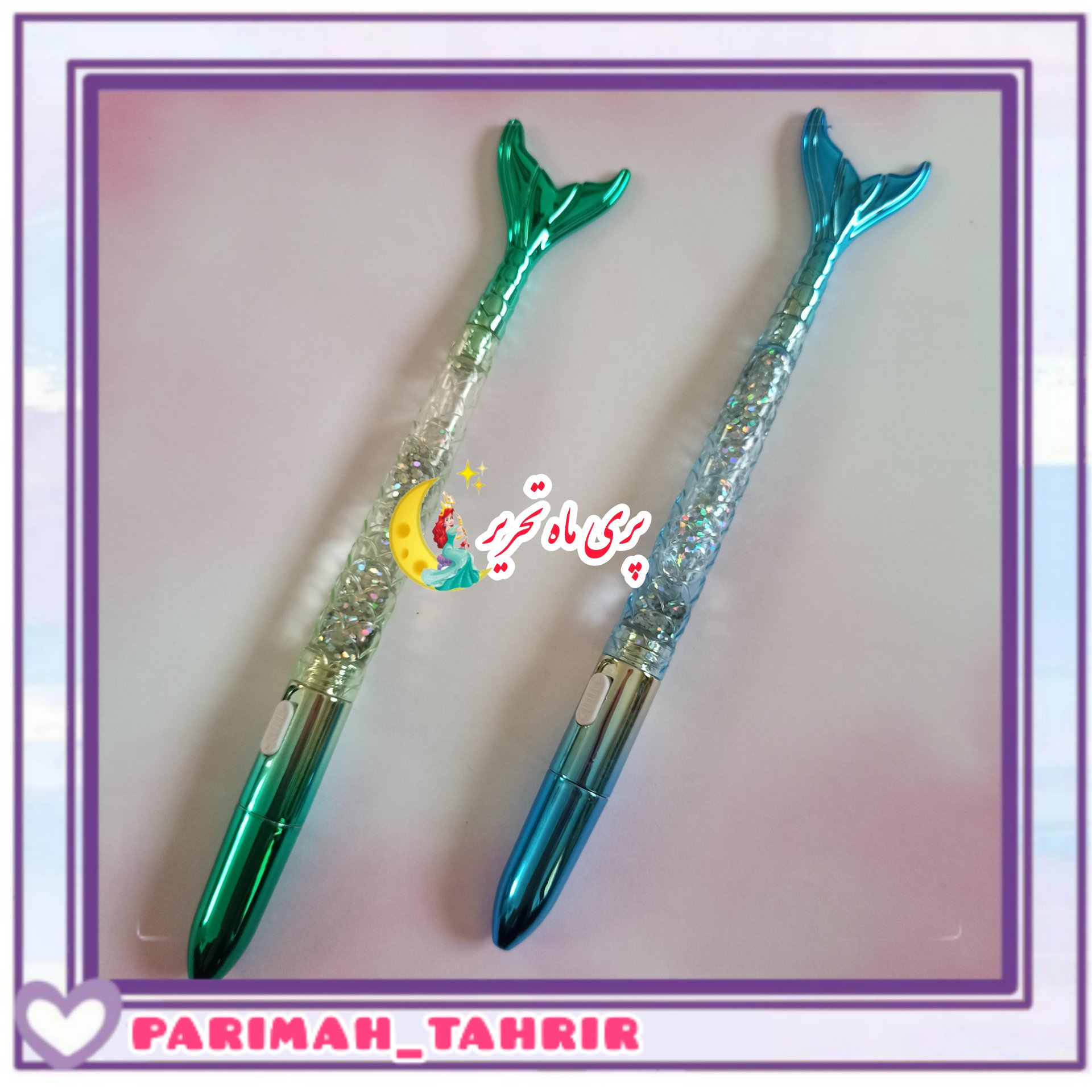 روانویس چراغدار پری دریایی، دارای ال ای دی ورقص نور (ارسال سریع+بسته بندی شیک +اشانتیون)