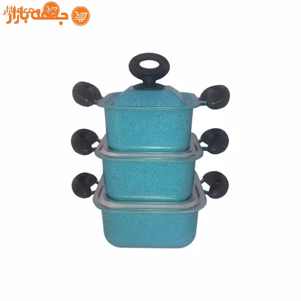 سرویس قابلمه شش پارچه مربع