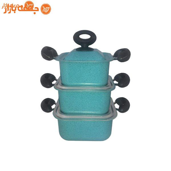 سرویس قابلمه شش پارچه مربع