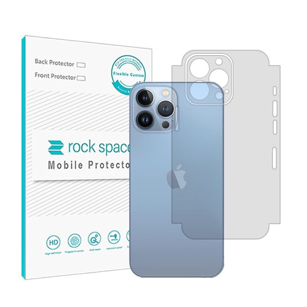 گلس محافظ پشت گوشی آیفون 13 pro مدل نانو هیدروژل شفاف برند راک اسپیس سایز M کد 17658