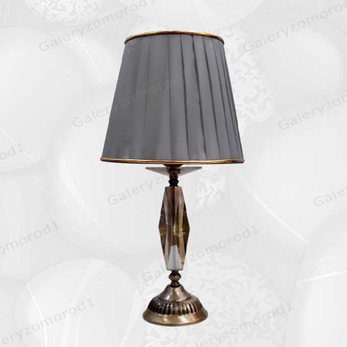 آباژور رومیزی کریستال برنزی کد B37