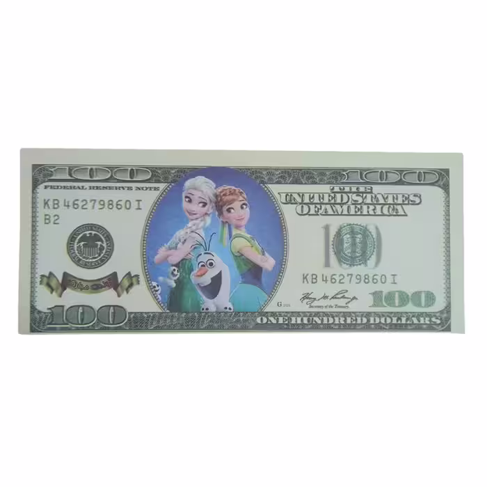 اسکناس تزئینی 100 دلاری مدل فروزن