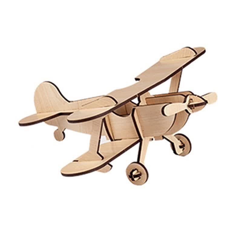 پازل چوبی سه بعدی طرح هواپیما ملخی مدل 5560 ارغنون آساناپخش 