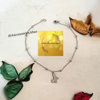 زیورآلات بدلیجات اکسسوری پابند استیل نقره ای رنگ دست ساز