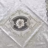 رومیزی 4 تیکه حریر و مخمل 