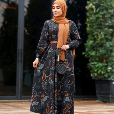 پیراهن زنانه کرپ مدل پیراهن مانتویی شیک