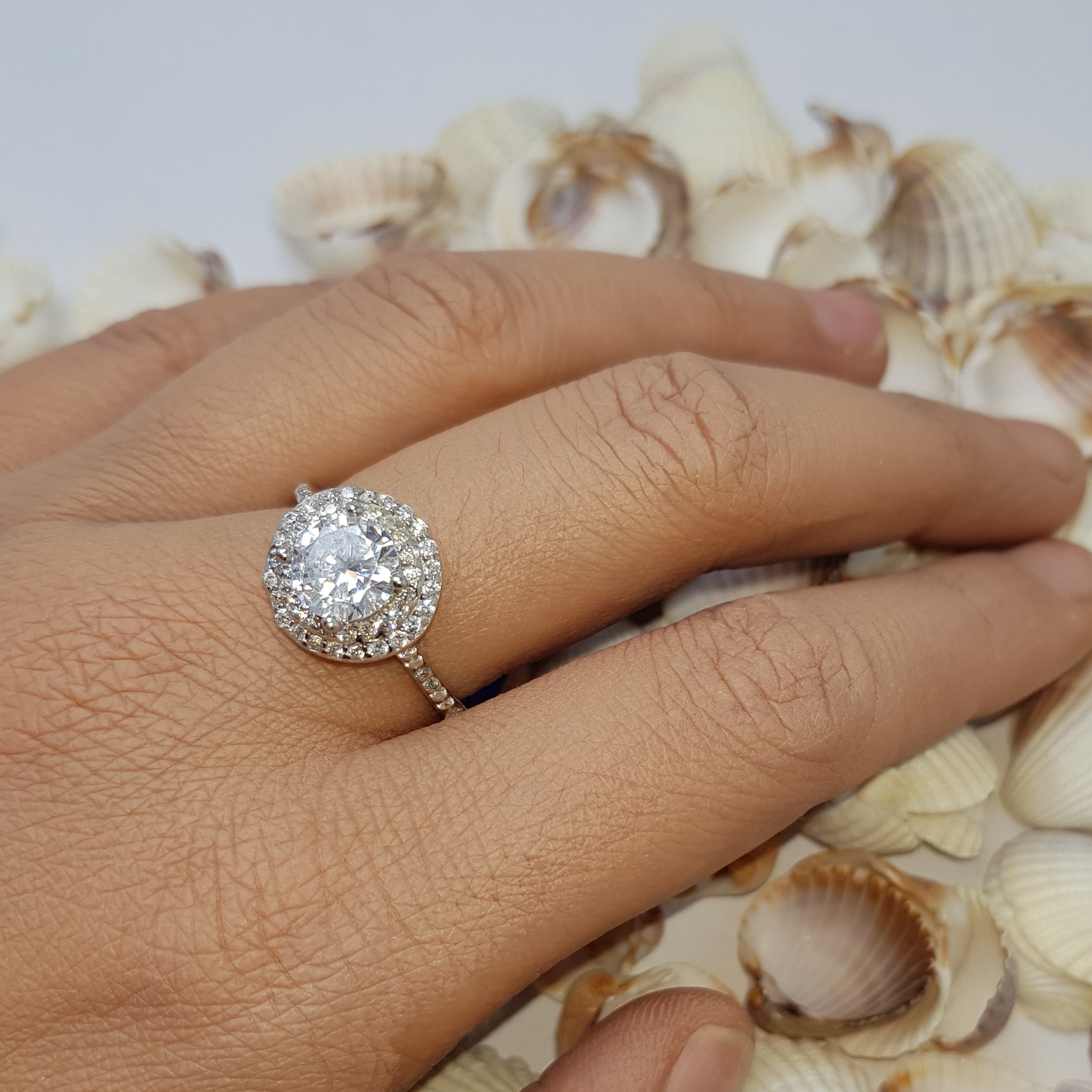 حلقه تک نگین نقره زنانه طرح سجایا