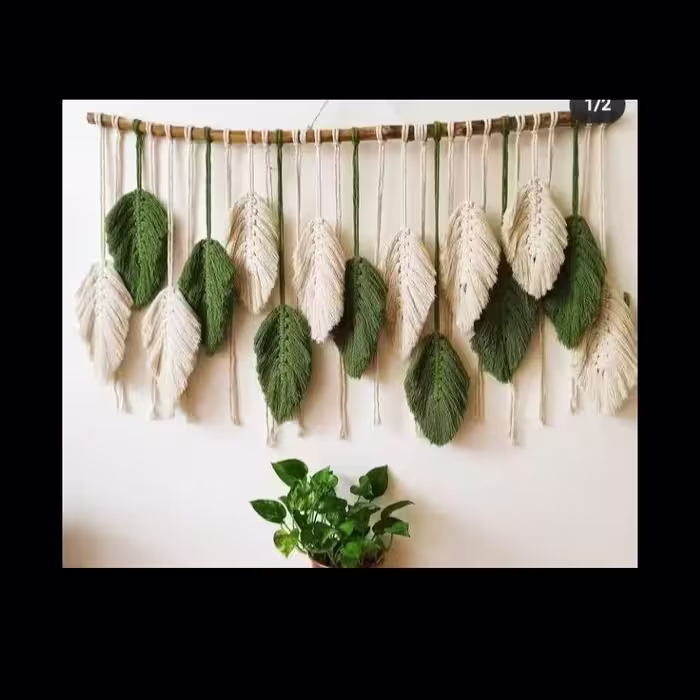 دیوار کوب برگ با دو رنگ ترکیبی