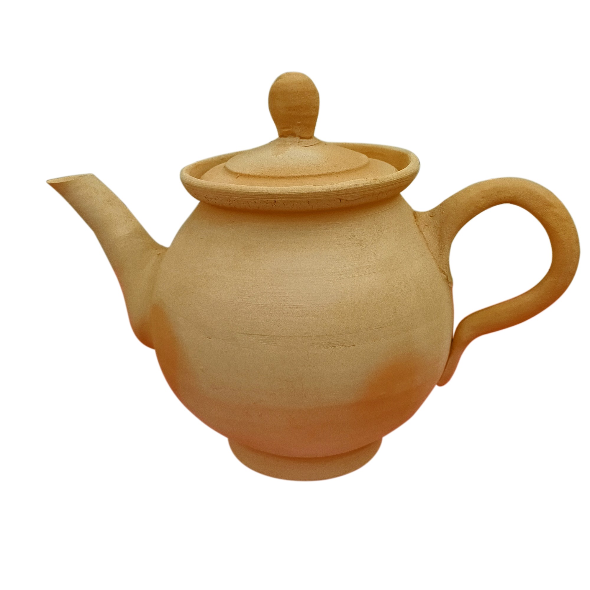 قوری سفال خام مدل توپی