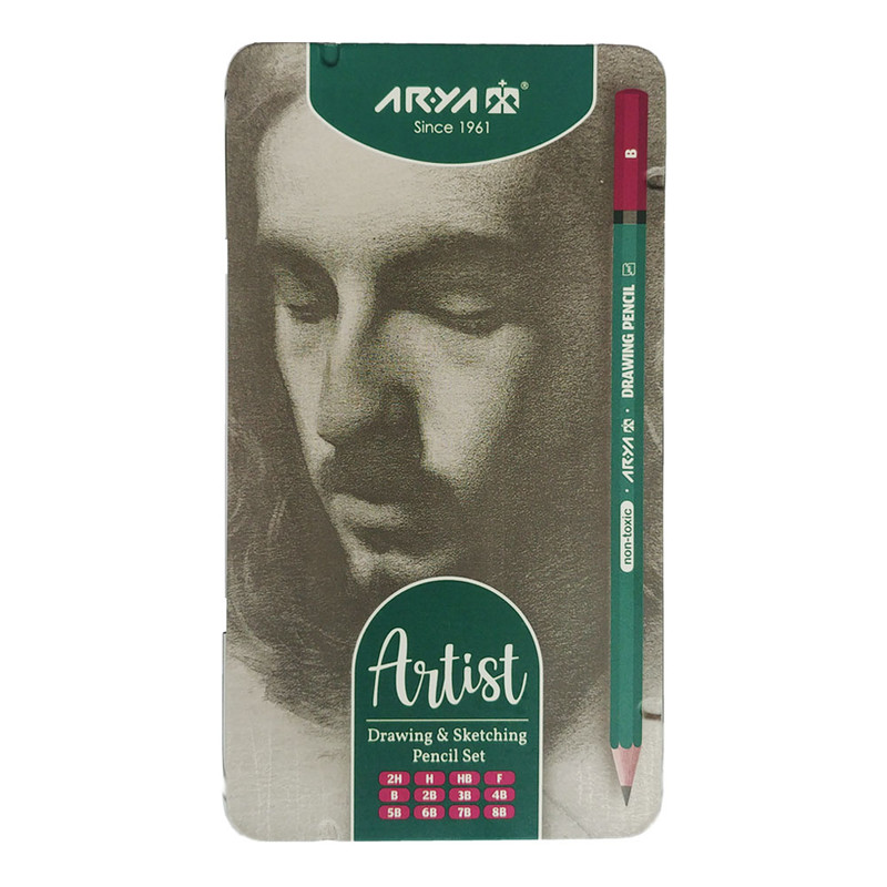 مداد طراحی آریا مدل Artist کد 006-3075 مجموعه 12 عددی