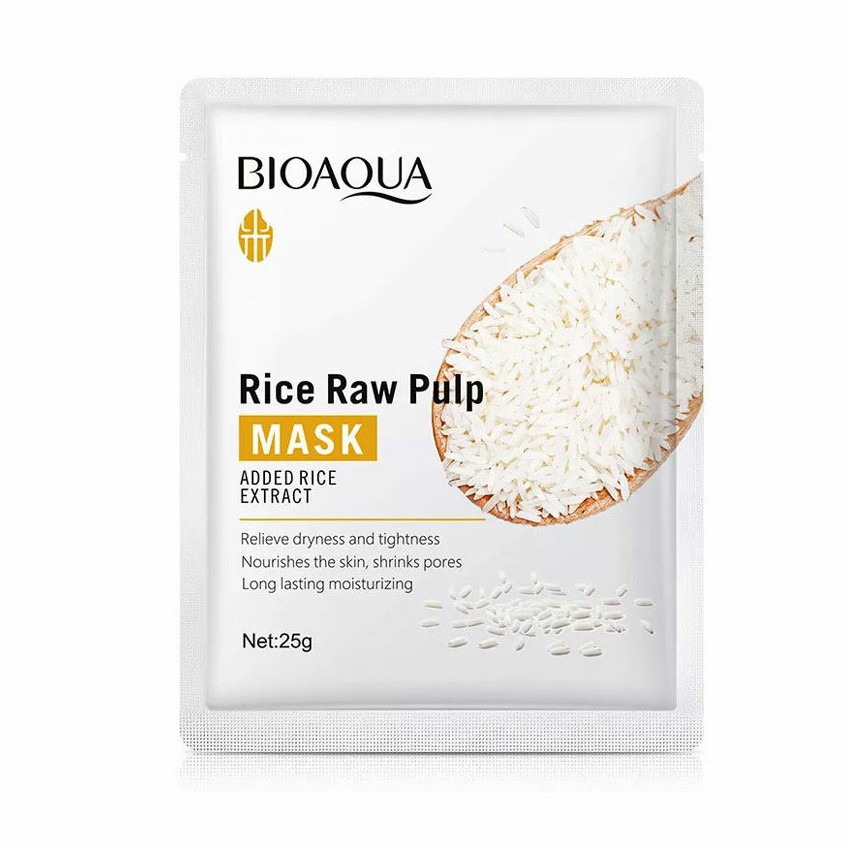 ماسک ورقه ای برنج خام بیو آکوا 25 گرمی  