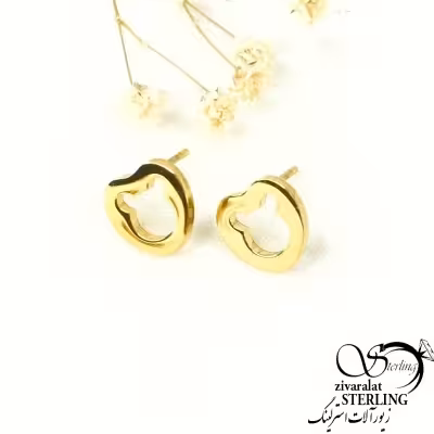 گوشواره استیل طرح کله خرسی کد 7633