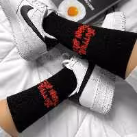 جوراب Hotter than hell ساقدار زمینه مشکی اسپرت نخ پنبه