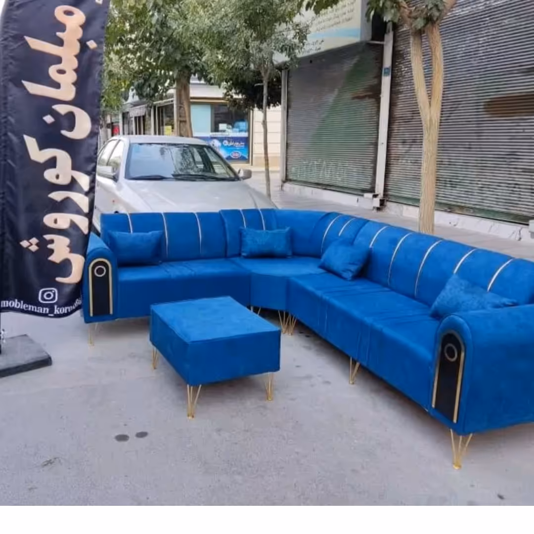 مبل ال مدل چستر ال راحتی همراه کوسن پر فروش 