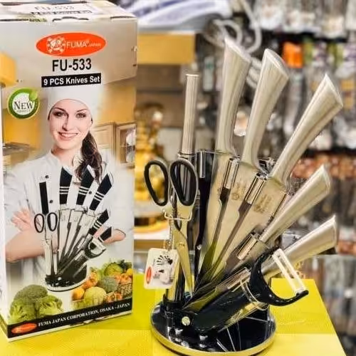 سرویس چاقو.فوما.ژاپنی.جنس دسته وتیغه یکدست.اصلی.تضمینی