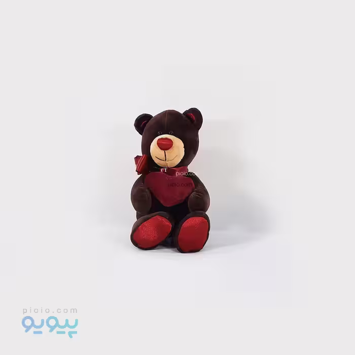 عروسک خرس ولنتاین قلب بدست نشسته
