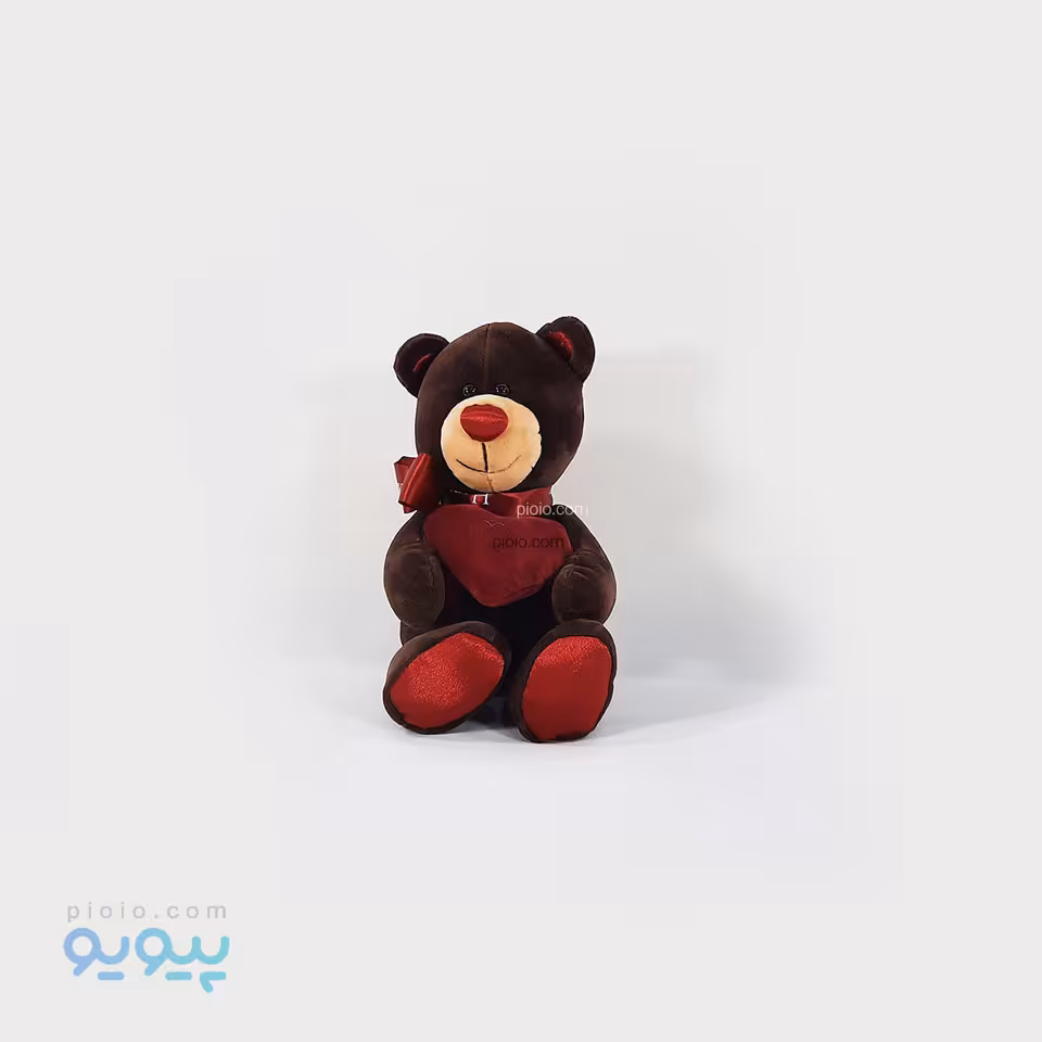 عروسک خرس ولنتاین قلب بدست نشسته