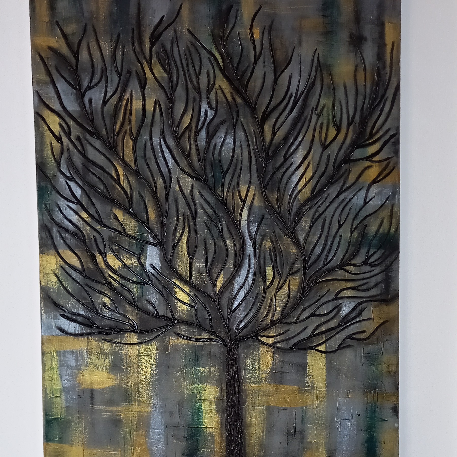 تابلو تک درخت سیاه