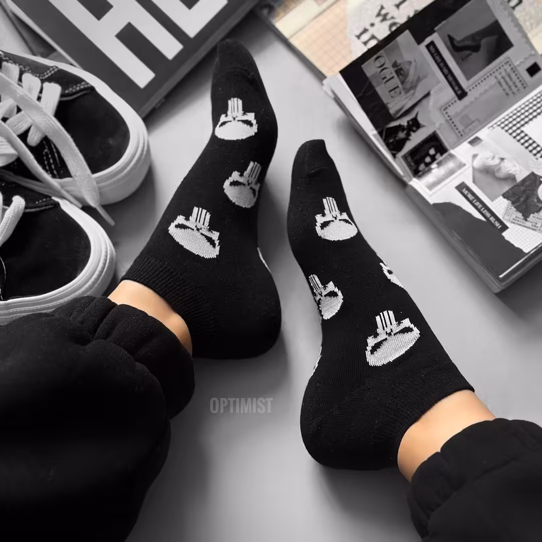 جوراب جمجمه سر مچی نخ پنبه فری سایز