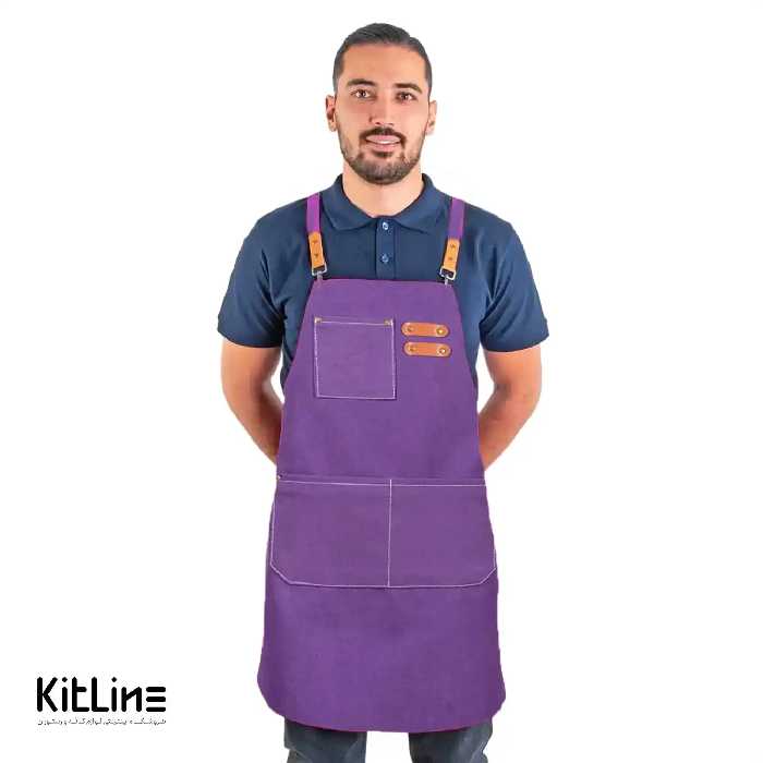 پیشبند برزنتی کتان بنفش