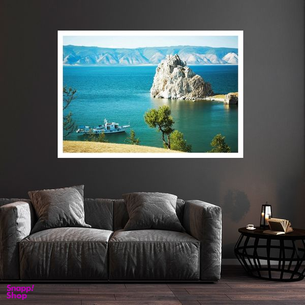 تابلو بکلیت طرح منظره دریاچه بایکال مدل قاب شاسی W-s8987