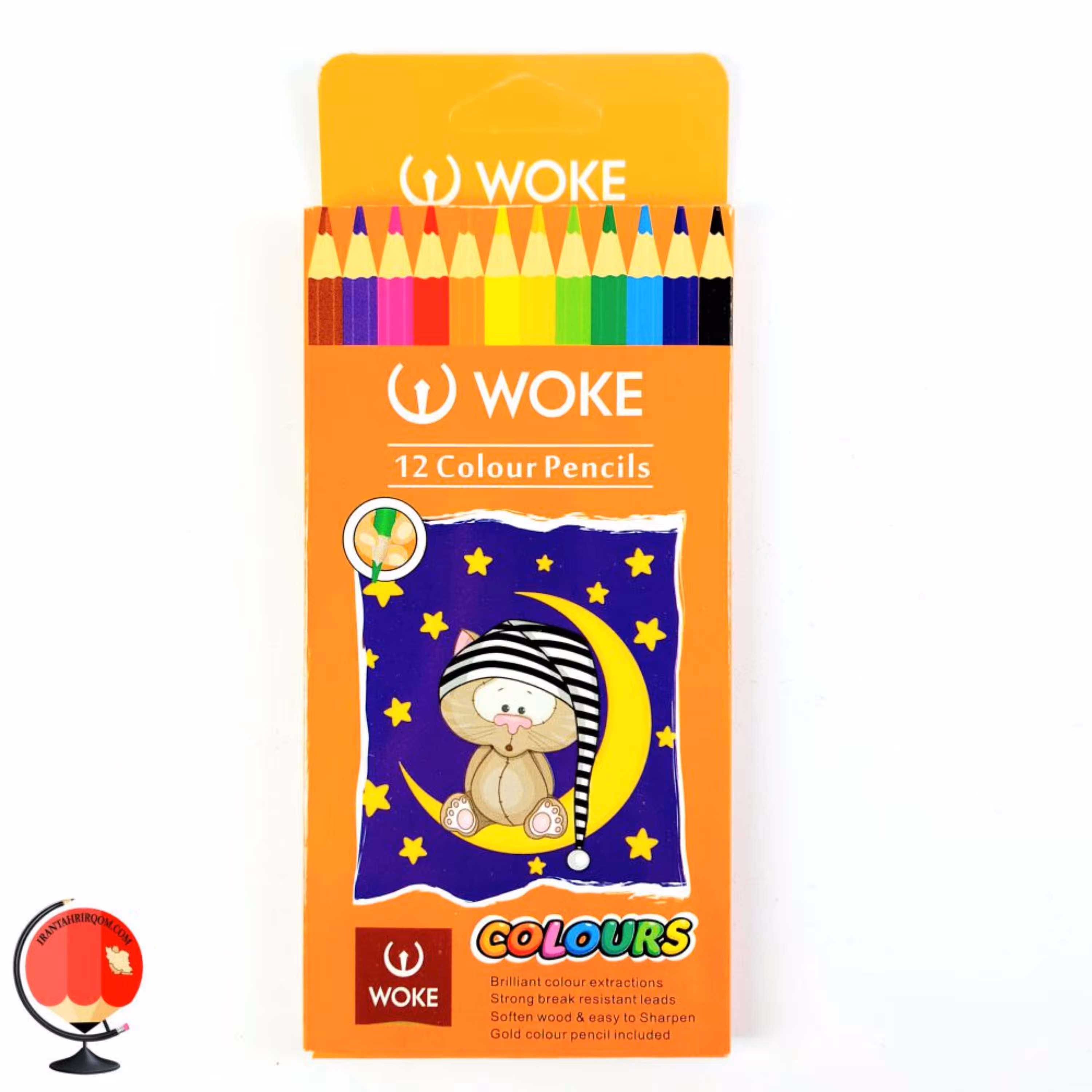 مداد رنگی 12 رنگ ووک woke نارنجی کد 1387