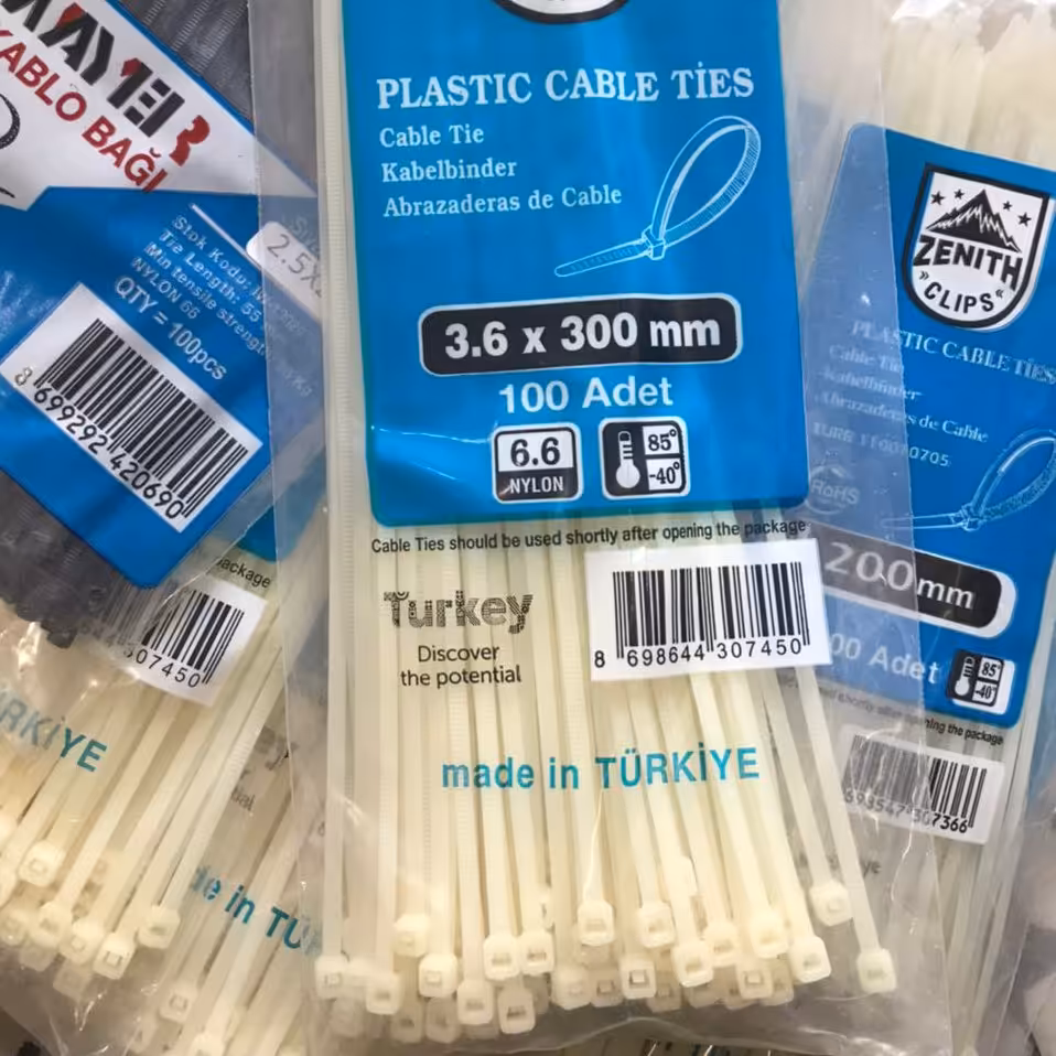 بست کمربندی پلاستیکی سایز 30 سانتی ( جنس ترک درجه یک )