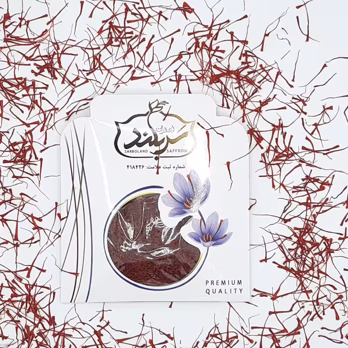 زعفران سرگل پاکتی دو 2 گرمی مزارع قائنات درجه یک برند سربلند 