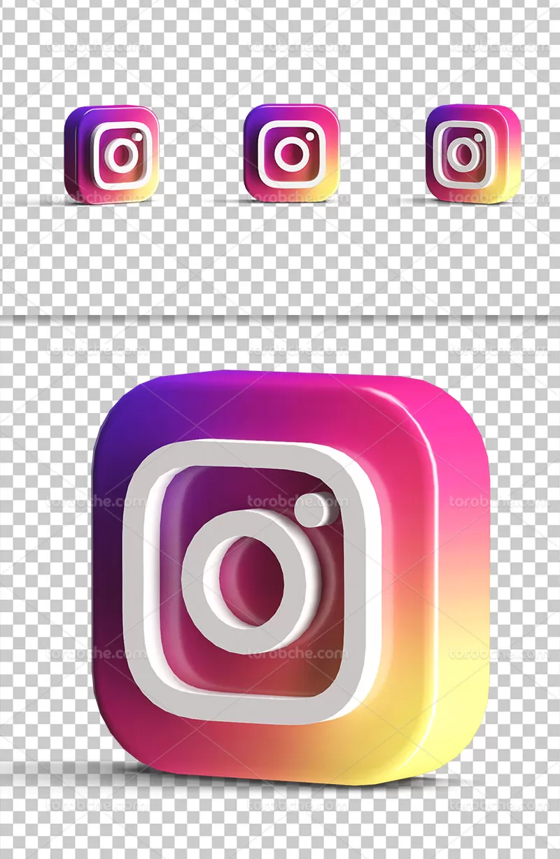 عکس لوگو اینستاگرام سه بعدی دوربری | گرافیک با طعم تربچه