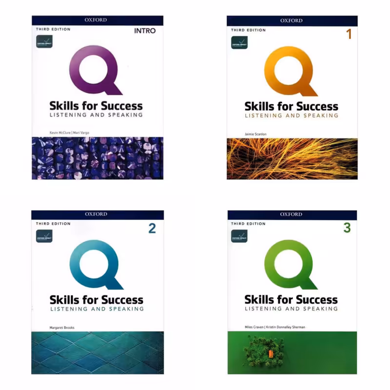 کتاب Q Skills for Success  Listening and Speaking 3th اثر جمعی از نویسندگان انتشارات Oxford چهار جلدی