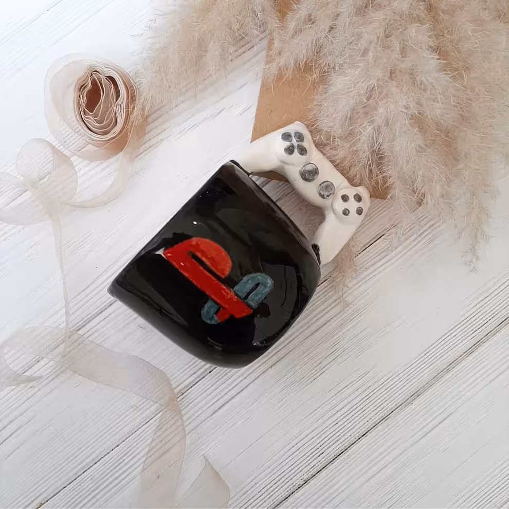 ماگ دست ساز طرح پلی استیشن Ps