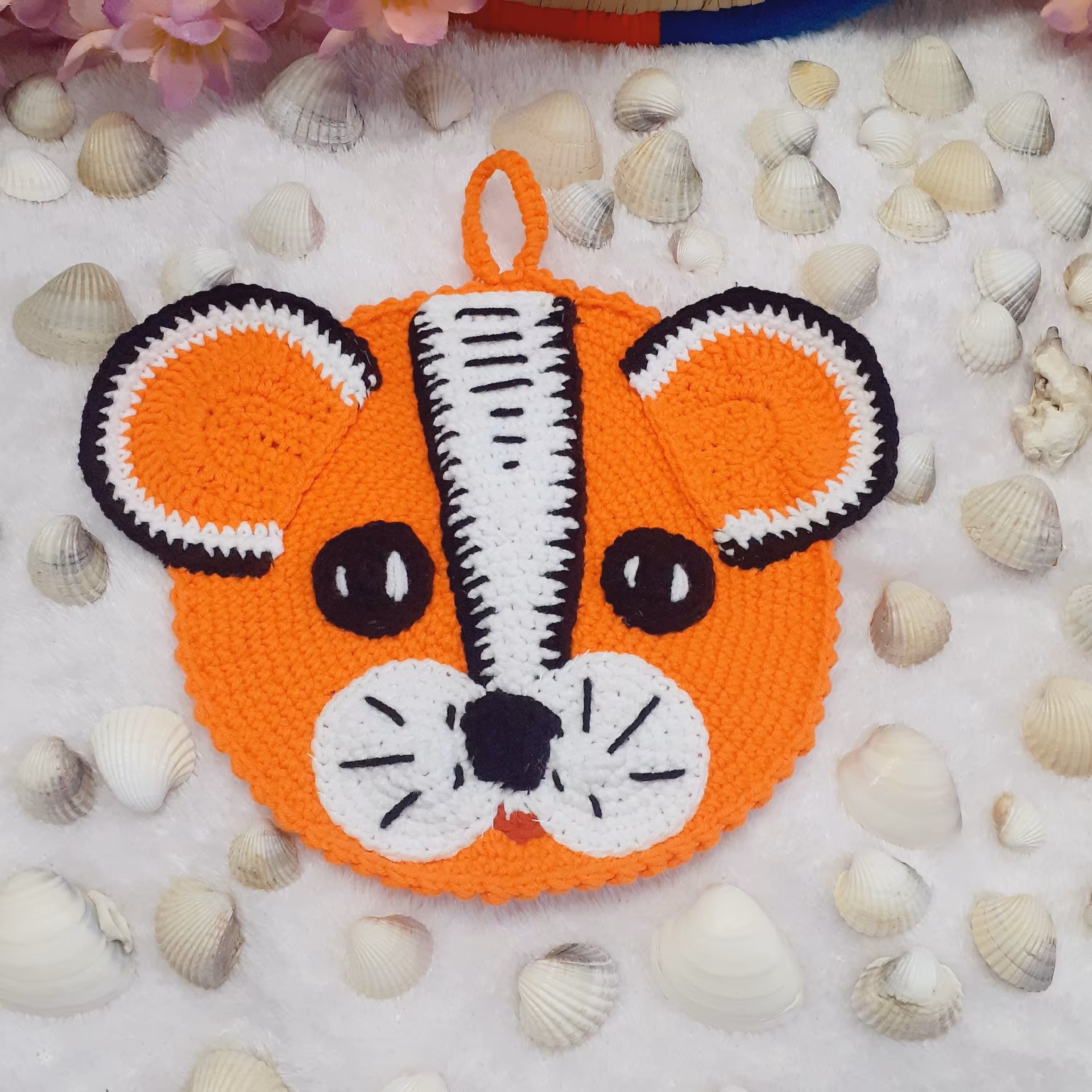 یک جفت دستگیره آشپزخانه دستبافت مدل ببر (نماد سال 1401)