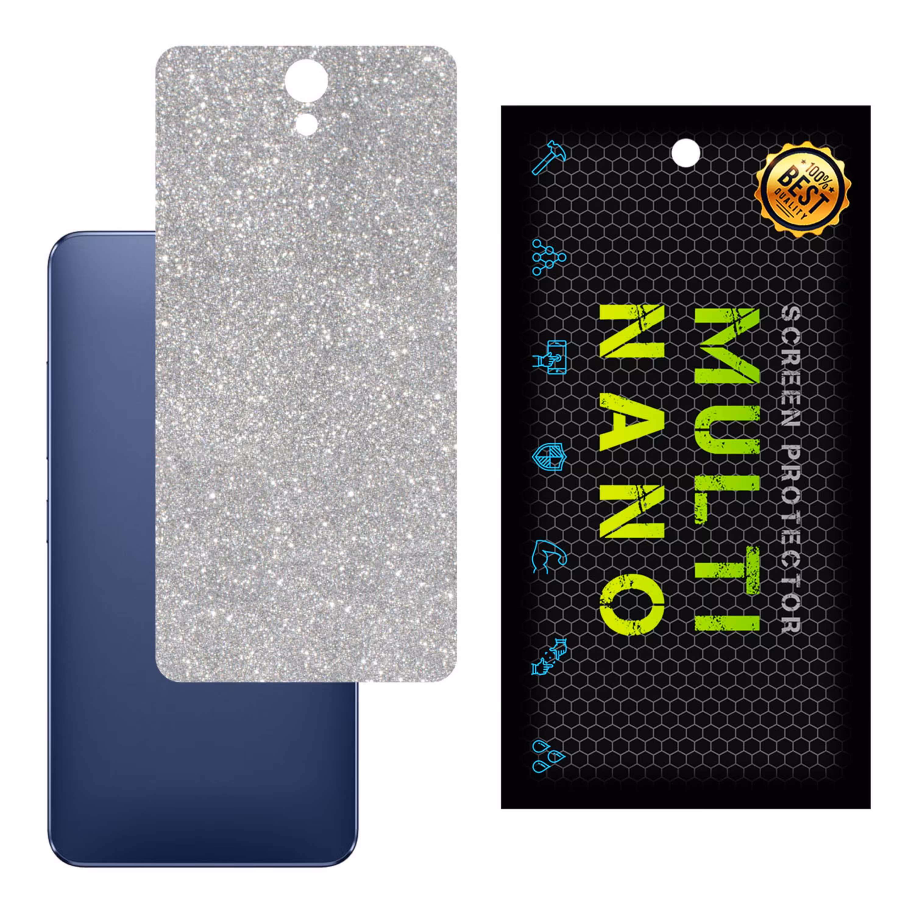 برچسب پوششی MultiNano مدل X-G1F-Silver برای پشت موبایل لنوو Vibe S1 Lite