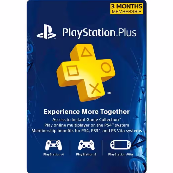 خرید پلی استیشن پلاس سه ماهه آمریکا PlayStation Plus USA 3 Months با بهترین قیمت