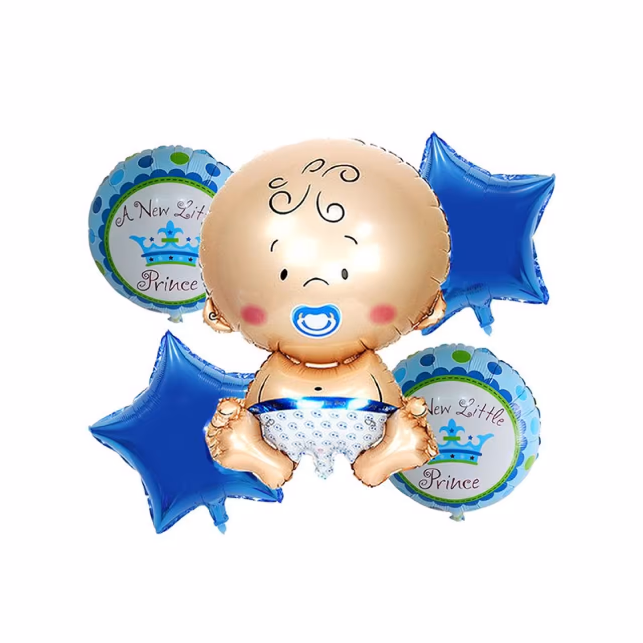 بادکنک و تم تولد فویلی پنج تکه نوزاد پسر