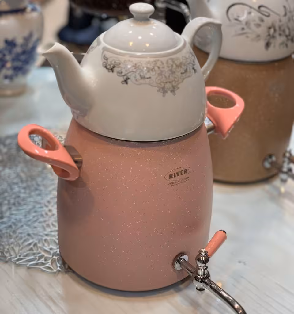 کتری و قوری River رنگ صورتی کد 102