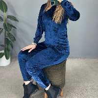 ست بلوز و شلوار مخمل آینه ای