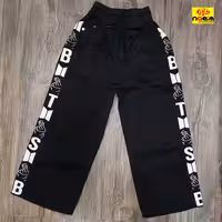 شلوار بگ مشکی BTS دخترانه و پسرانه سایز 75تا100 سنین 6تا13 سال