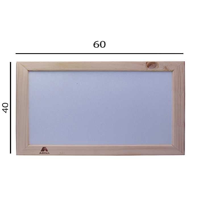 تخته  وایتبرد  دورو قاب چوبی سایز 60*40