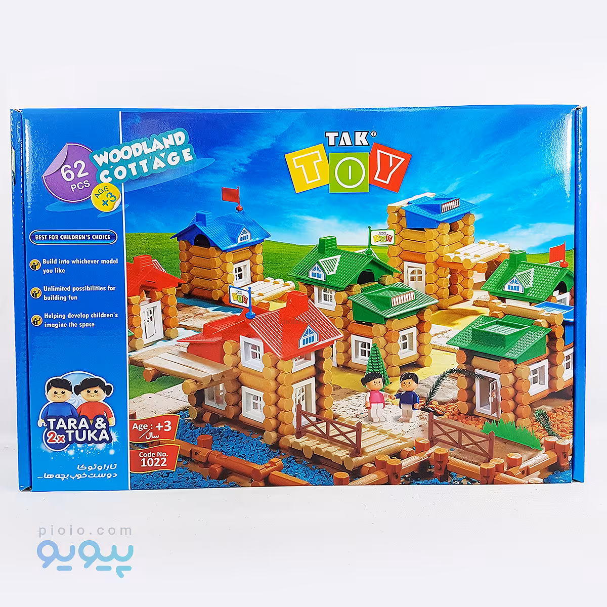 ساختنی tak toy مدل 62 قطعه woodland cottage