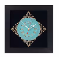 ساعت زیبای تزئینی معرق با چوب کیمیا طرح مجموعه  کد TJ 019