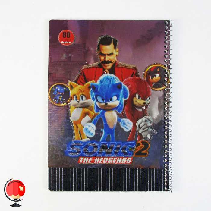 دفتر مشق 80 برگ سیمی طرح سونیک آپادانا