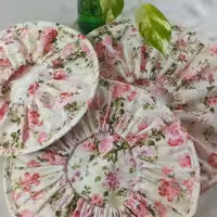 سر دمی کشی پارچه تترون گلدار 