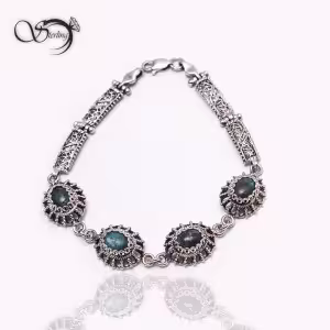دستبند نقره زنانه فیروزه کد:1368