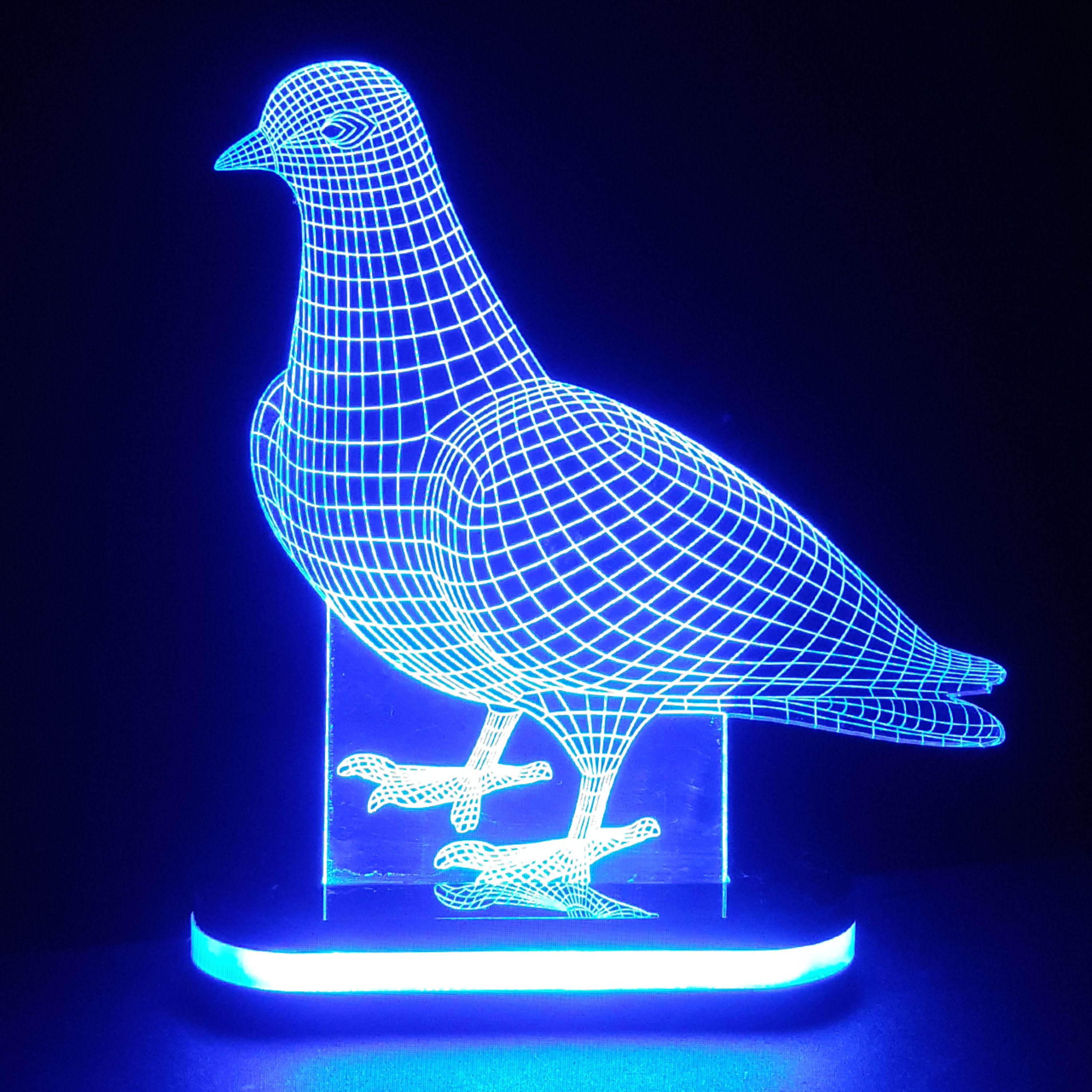 چراغ خواب طرح کبوتر ـ ارسال رایگان ـ کد 1090