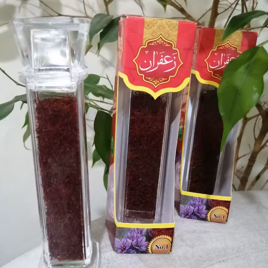 زعفران ممتاز دو مثقالی با بسته بندی کریستال الماس . 