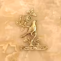 جاکلیدی برنز طرح گل و بلبل تک