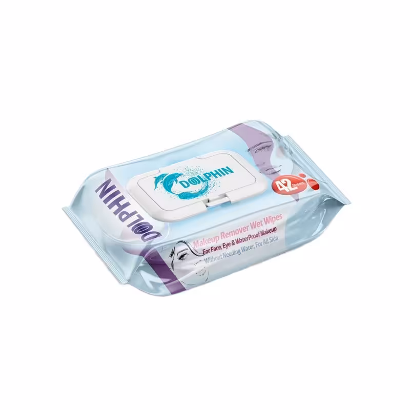 دستمال مرطوب دلفین ارایشی 42 برگ