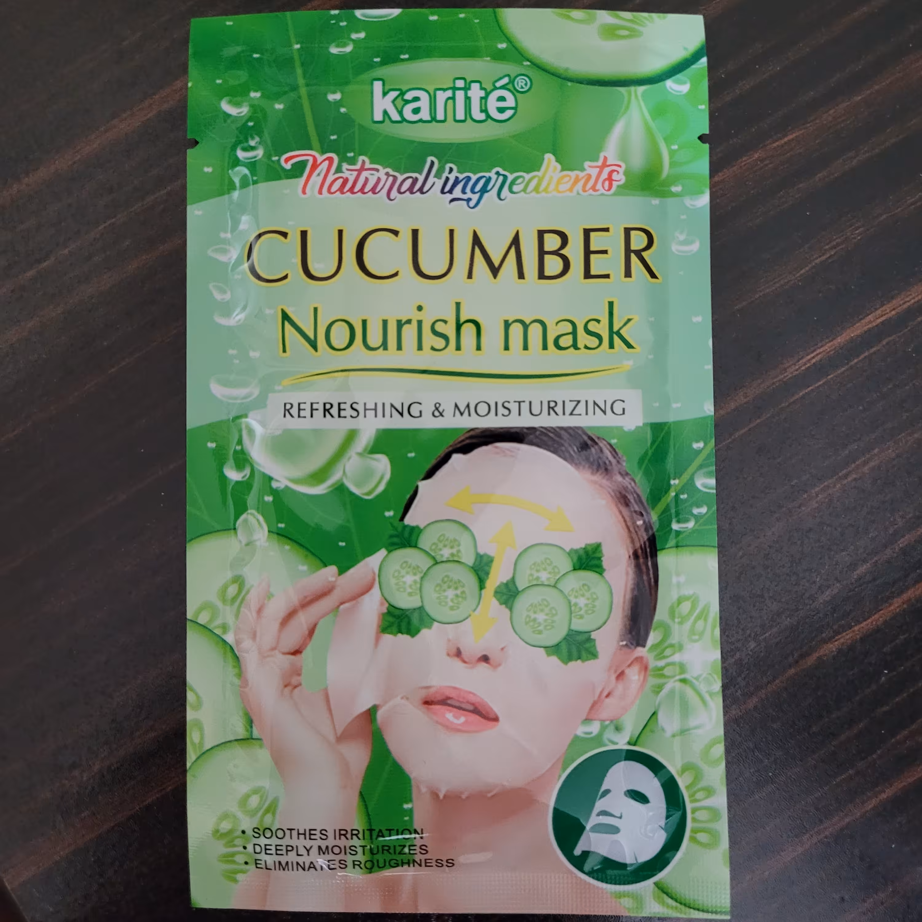 ماسک صورت  خیار مارک karite بالای 10 تا ارسال دا ریم 